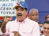 El presidente de Venezuela, Nicolás Maduro, en el acto del 1 de Mayo.