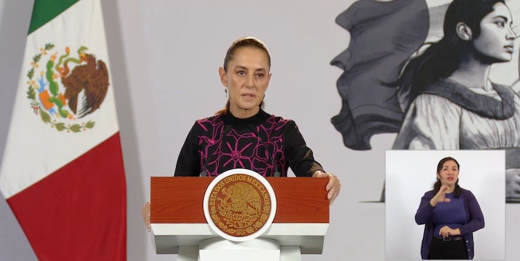 Claudia Sheinbaum, durante la Conferencia del Pueblo.