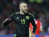 Matías Vuoso celebra un gol con la Selección Mexicana en la Copa América Chile 2015.
