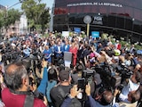 MARU Campos y panistas, ayer, en mitin.