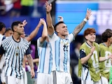 Jugadores de la Selección de Argentina en un partido de la Copa del Mundo 2026