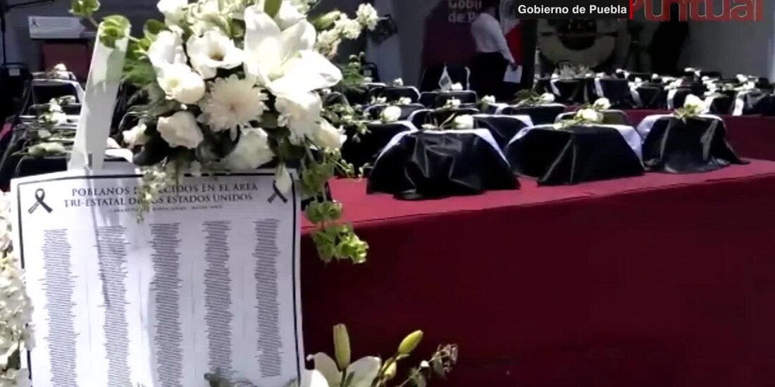 Entrega de restos de repatriados mexicanos