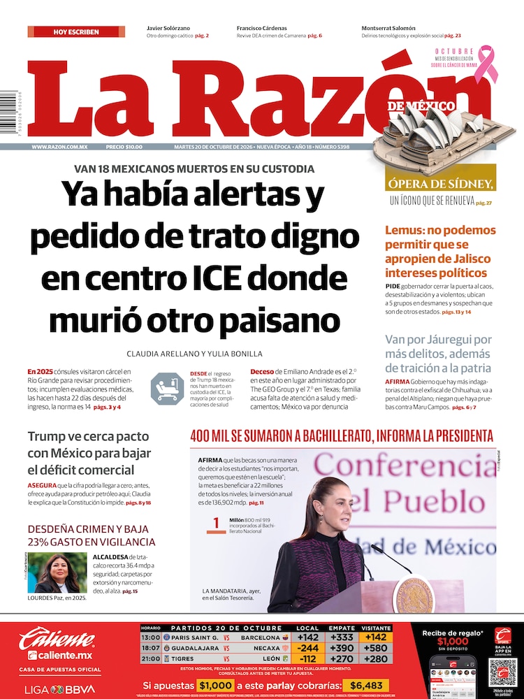 La Razón 20 Octubre 2026