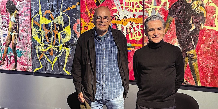 Alberto Castro Leñero, junto a Felipe Leal, del Seminario de Cultura Mexicana.