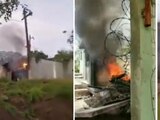 Captura de video de ataques contra base de la Sedena en Aguililla, Michoacán