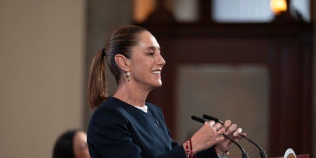 La Presidenta de México en Palacio Nacional.