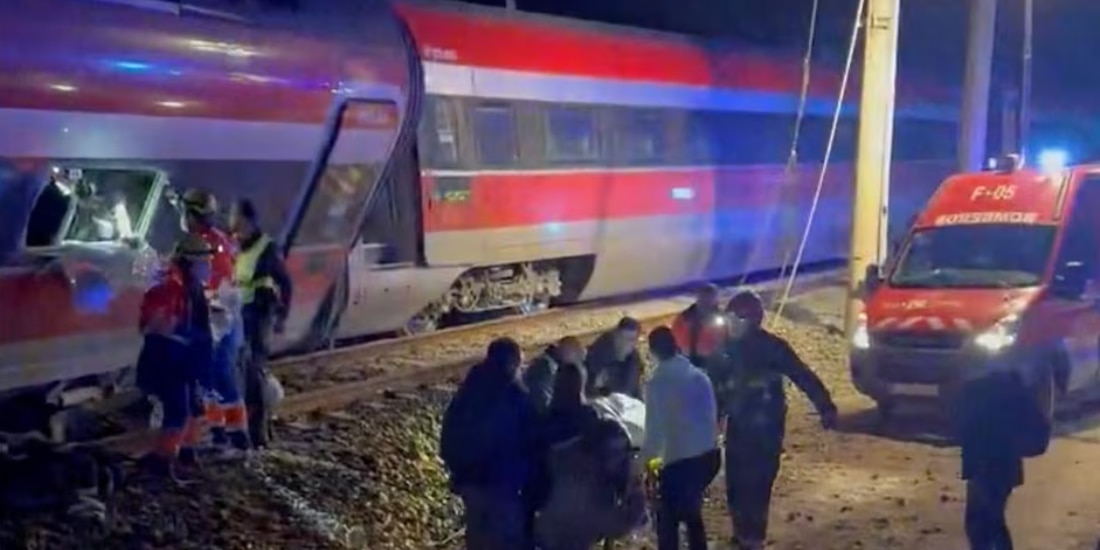 Descarrilamiento de trenes en España.