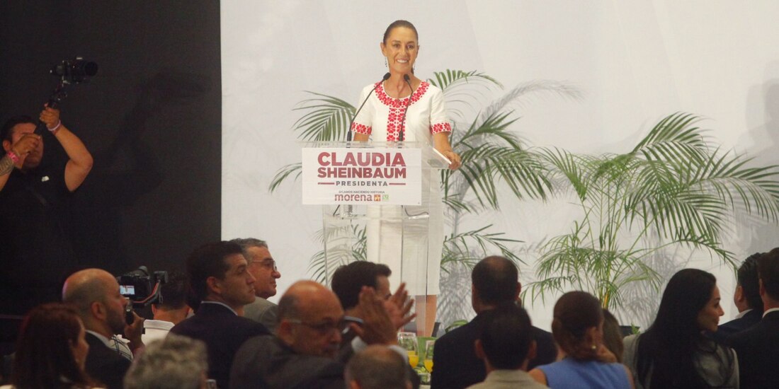 Claudia Sheinbaum, candidata a la presidencia de la republica por la coalición Sigamos Haciendo Historia, sostuvo un encuentro con empresarios en Jalisco.