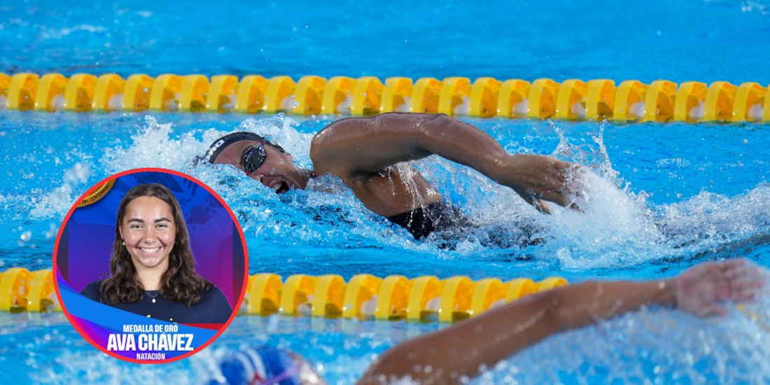 Ava Chávez durante la competencia en la que ganó el oro para México.