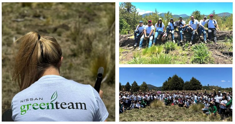 Más de 240 colaboradores de Nissan se dieron cita en los bosques de Santiago Tianguistenco, para sembrar 1,750 árboles.