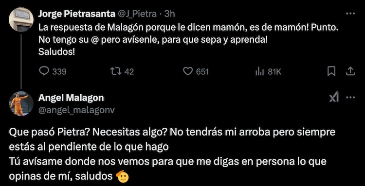 Luis Ángel Malagón respondió a las provocaciones de Jorge Pietrasanta.