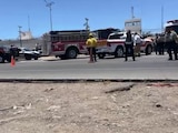 Aspecto del dispositivo de seguridad al exterior del Cereso de Ciudad Obregón, Sonora.