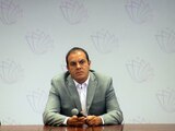 Cuauhtémoc Blanco, en una conferencia en Cuernavaca, en septiembre de 2019.