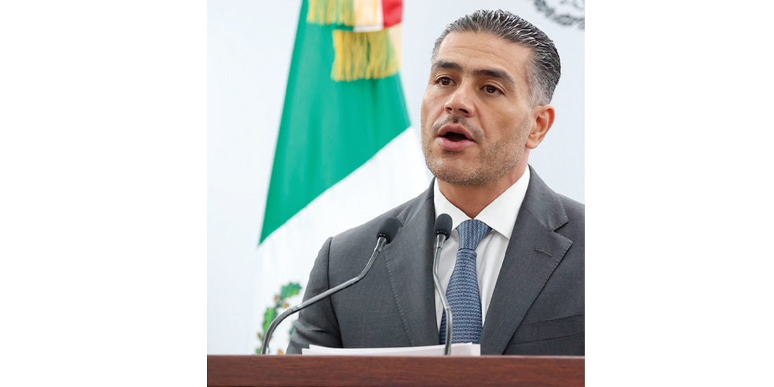 EL TITULAR de la SSPC, Omar García Harfuch, el pasado 20 de mayo en conferencia