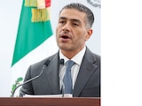 EL TITULAR de la SSPC, Omar García Harfuch, el pasado 20 de mayo en conferencia