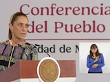 Claudia Sheinbaum este jueves en Palacio Nacional.