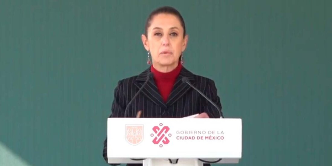 Claudia Sheinbaum durante la Ceremonia de Graduación de la Generación 280 de la Universidad de la Policía