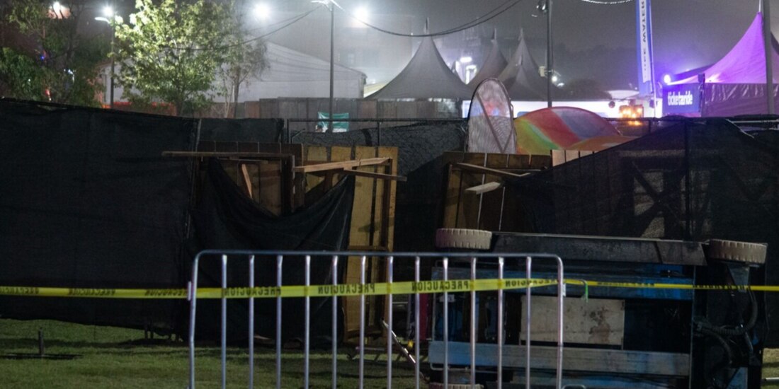 La grúa que cayó sobre los fotoperiodistas, el pasado 5 de abril.