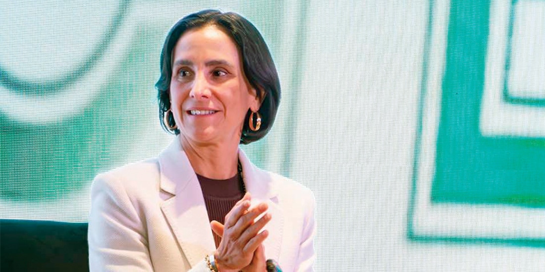 LUZ ELENA González, titular de la Secretaría de Energía, ayer en el Primer Encuentro con Inversionistas 2026.