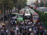 Microbuseros amagan con colapsar la CDMX con megabloqueo.