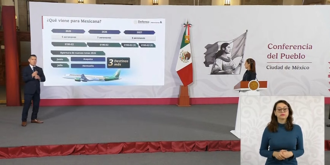 El director de la aerolínea en la mañanera de CSP.