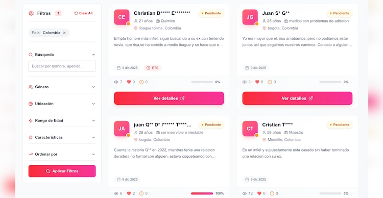 Registro Nacional de Infieles en Colombia