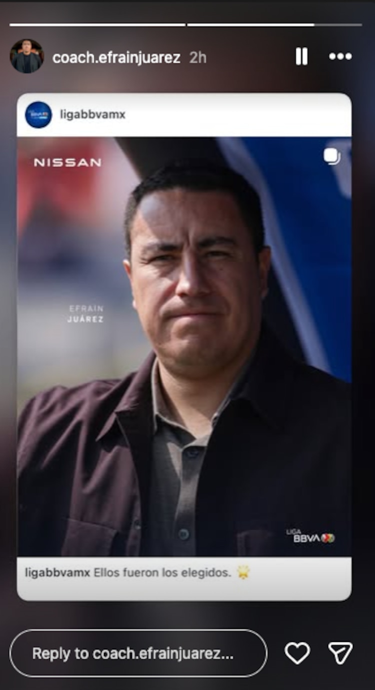Efraín Juárez compartió dos publicaciones en sus instastories en medio de los rumores que lo ponen fuera de Pumas.