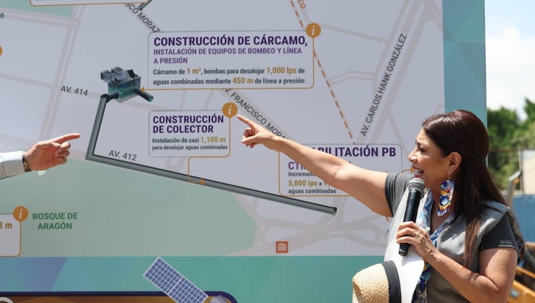 Las maniobras operativas incluyeron la colocación de una planta compacta sobre la calle Volcán Ceboruco.