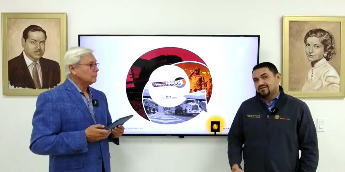 El gobernador Jaime Bonilla y su secretario de Salud, Alonso Pérez Rico.