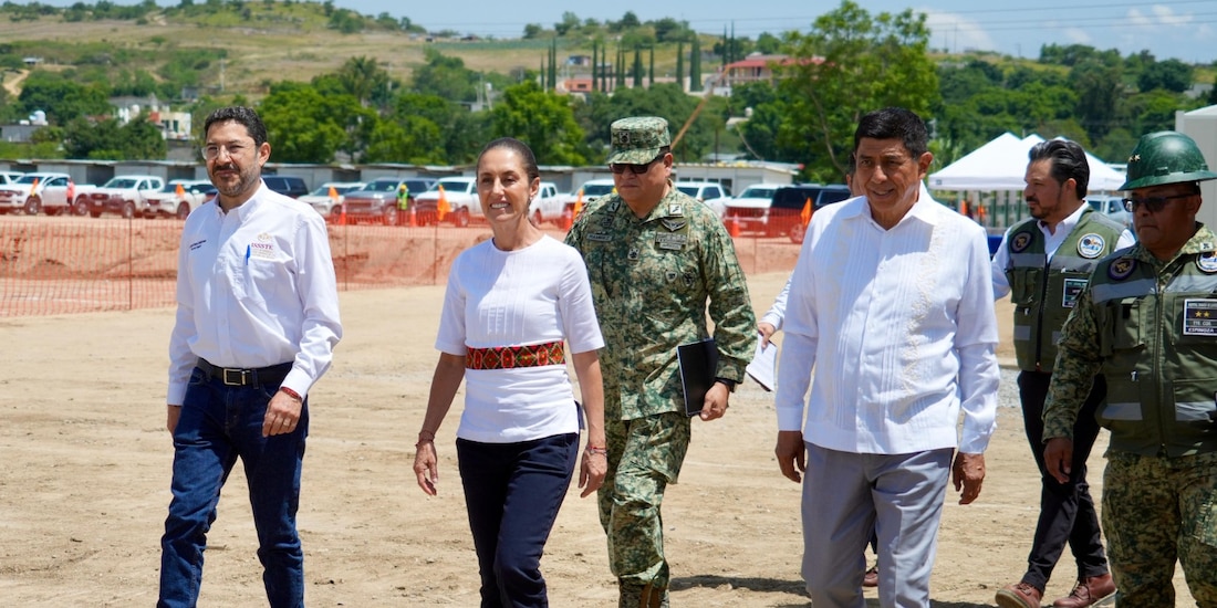 Presidenta Claudia Sheinbaum y Martí Batres supervisan Hospital del ISSSTE en Oaxaca.