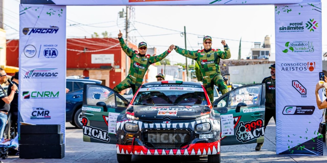 Ricardo Cordero y Marco Hernández ganaron el Rally RAC 1000 en San Luis Potosí.