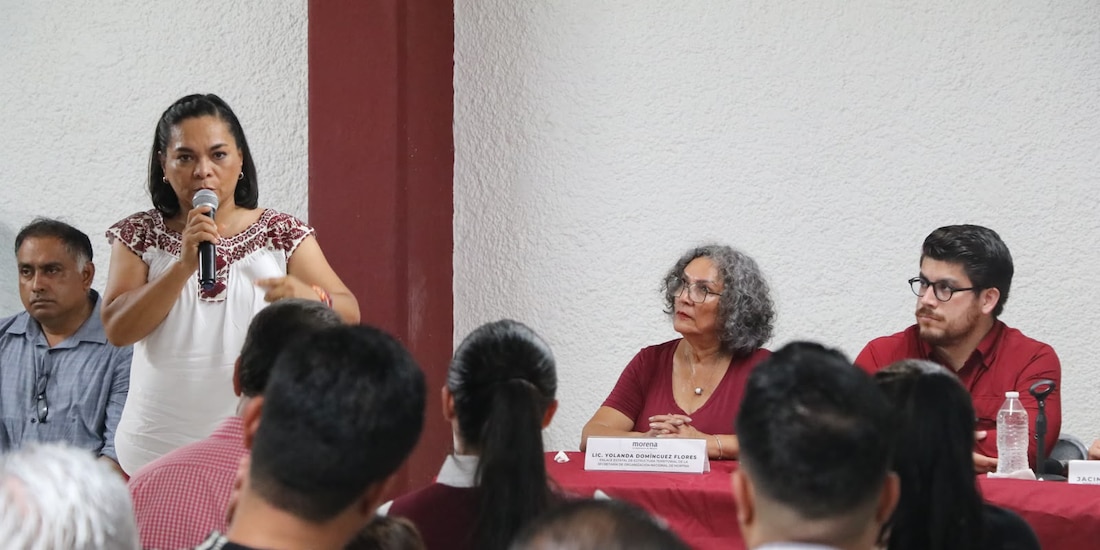 La consejera nacional de Morena, Beatriz Mojica Morga.