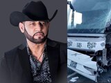 Pancho Barraza y sus músicos se accidentan en la carretera, su camión quedó destruido