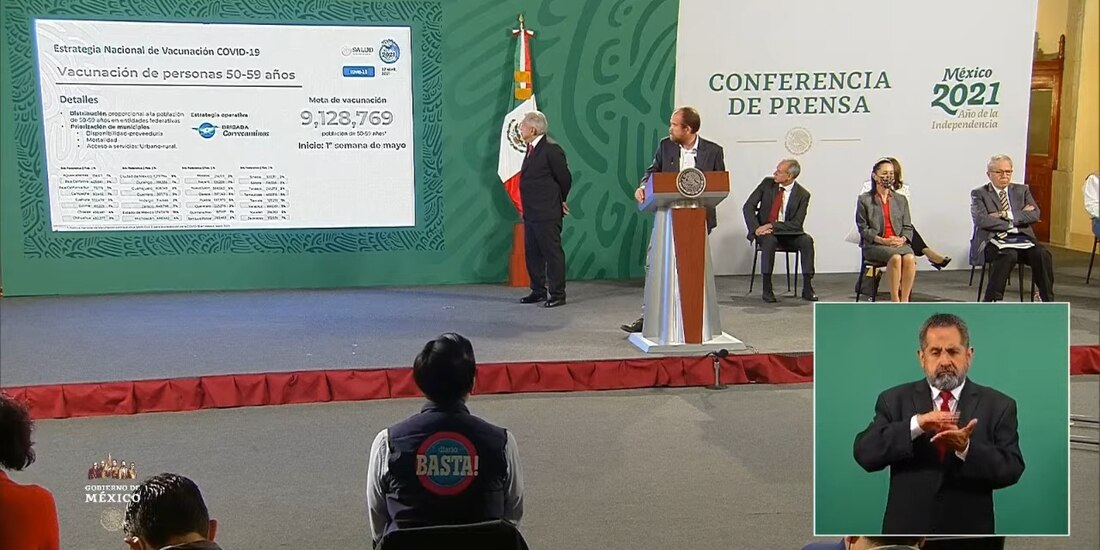 La información de la vacunación a personas de 50 a 59 años se dio a conocer este martes 27 de abril.