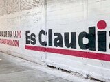 En diferentes lugares hay bardas pintadas en apoyo a "que siga la transformación" junto con el nombre de Claudia Sheinbaum.