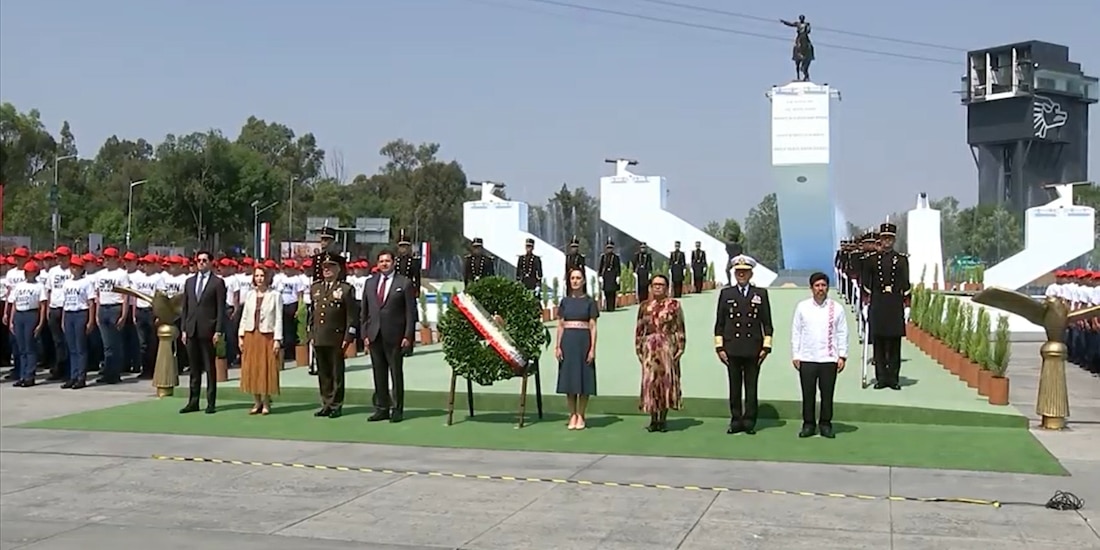 Acto cívico en Puebla.
