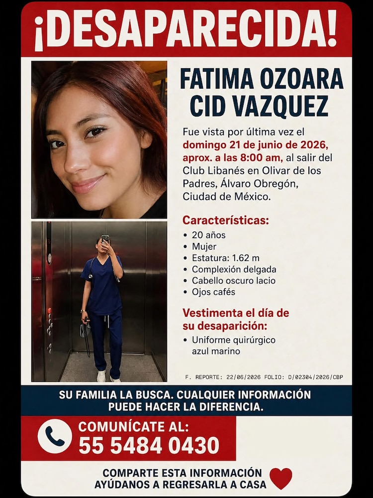 Inician labores de localización de Fatima Ozoara Cid Vázquez.
