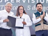 Supervisan Plan de Salud IMSS-Bienestar en Hospital de Huamantla, Tlaxcala.