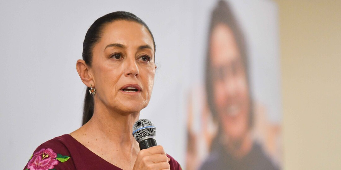 Claudia Sheinbaum, durante un evento de campaña.