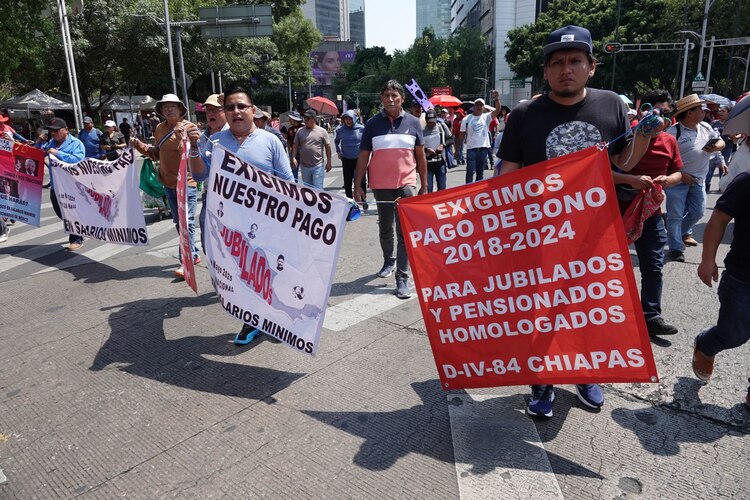 Manifestantes de la CNTE esta semana.