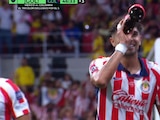 Ricardo Marín celebra como el Bofo Bautista ante el América.