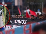 Padres de los 43 estudiantes de Ayotzinapa cerraron Periférico Sur, a la altura de la glorieta de San Jerónimo