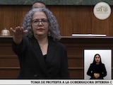Graciela Domínguez rinde protesta como gobernadora interina de Sinaloa.