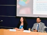 LOS EXPERTOS Rosa María Wong y Jorge Baruch, la conferencia de la UNAM, ayer