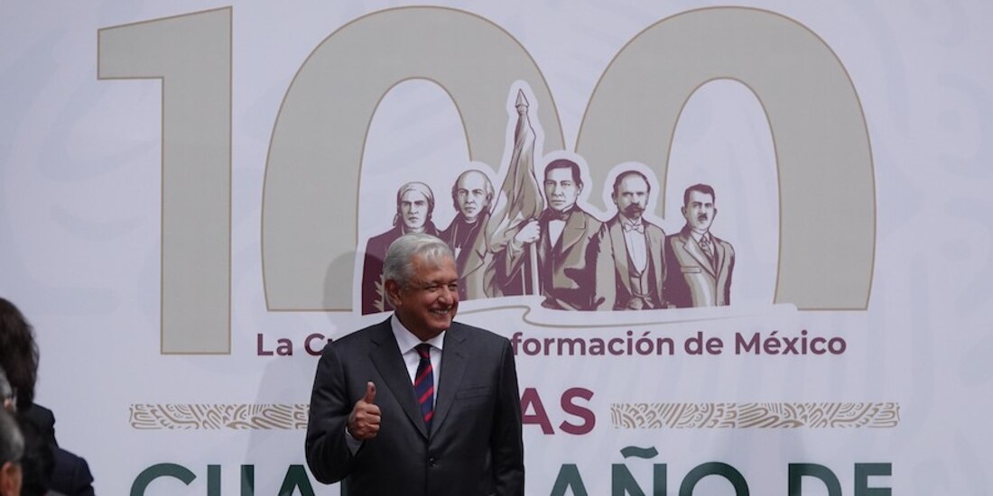 El mandatario, durante su informe trimestral de Gobierno, ayer.
