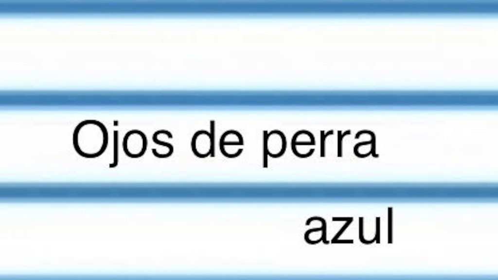 Ojos de perra azul