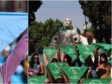 A la izquierda, manifestación provida; a la derecha, por la legalización del aborto