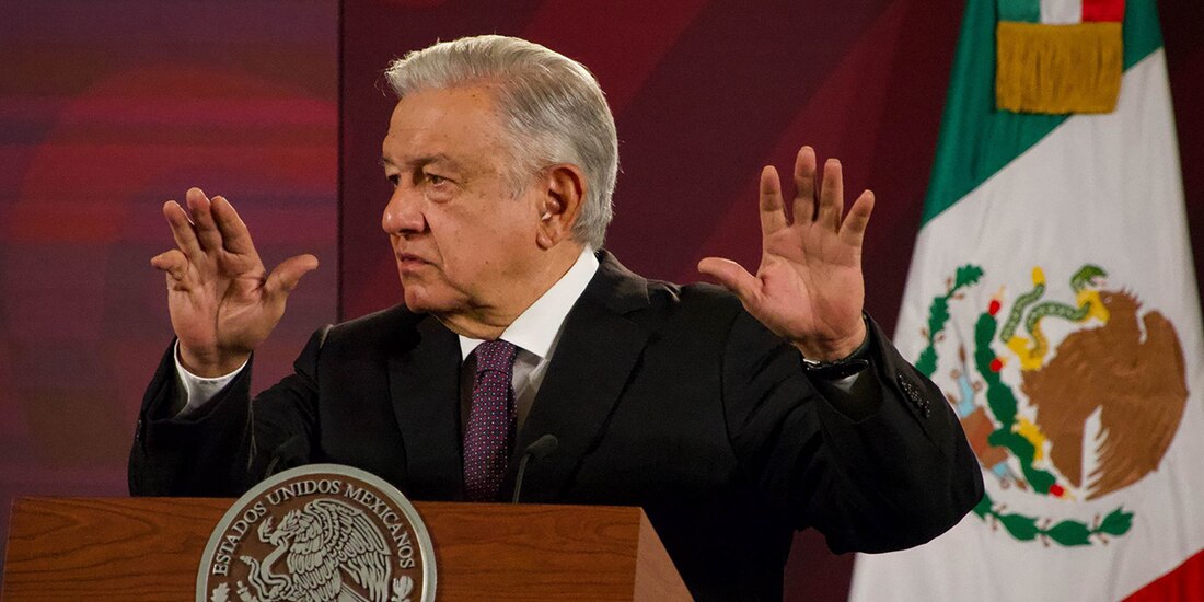 Andrés Manuel López Obrador durante una conferencia de prensa matutina