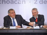 El Secretario de Gobernación y el gobernador de Mihoacán.