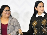 Citlalli Hernández y Ariadna Montiel Reyes, el pasado 27 de junio.